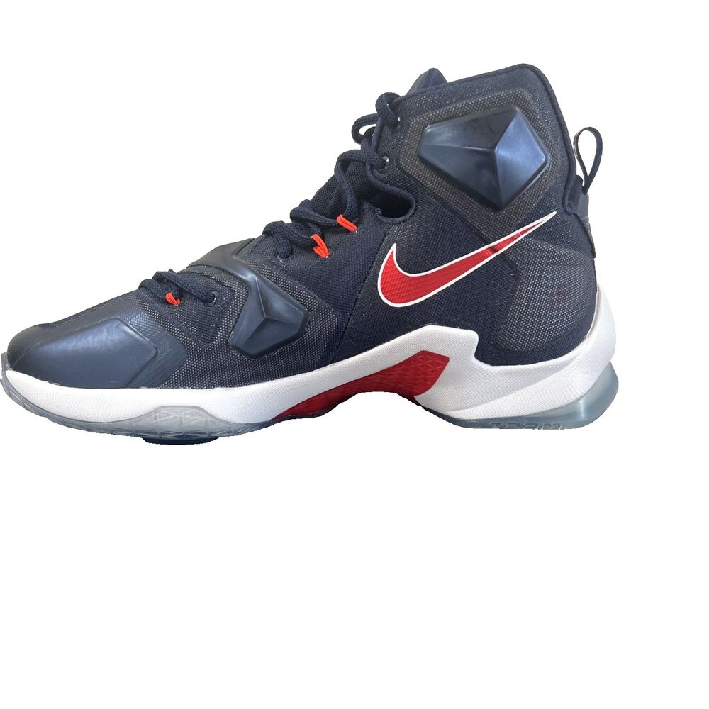 Nike LeBron Men's 13 XIII USA Midnight Navy Varsity Red 807219-461 Size 10.5 NEW - Picture 1 of 10